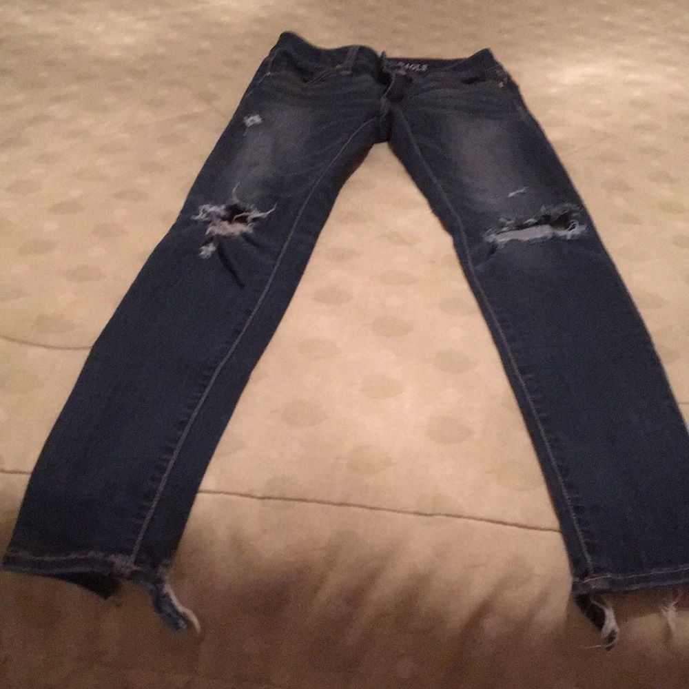 Distressed jeans